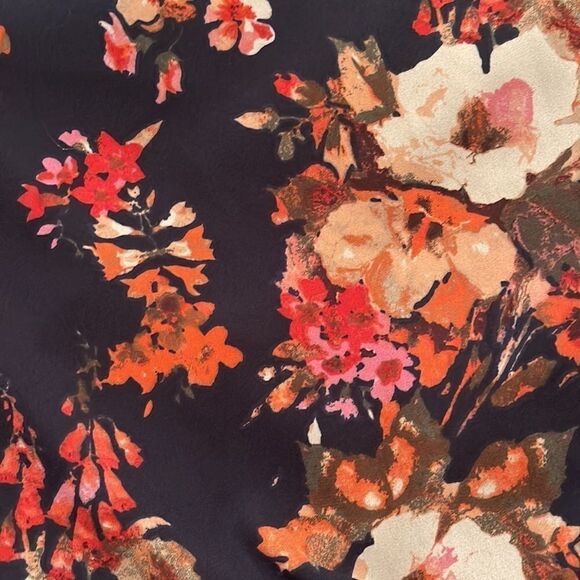 Lulu’s Shifting Dears Bold Navy Blue Cold Shoulder Floral Print Mini Dress Sz XS - Picture 8 of 8